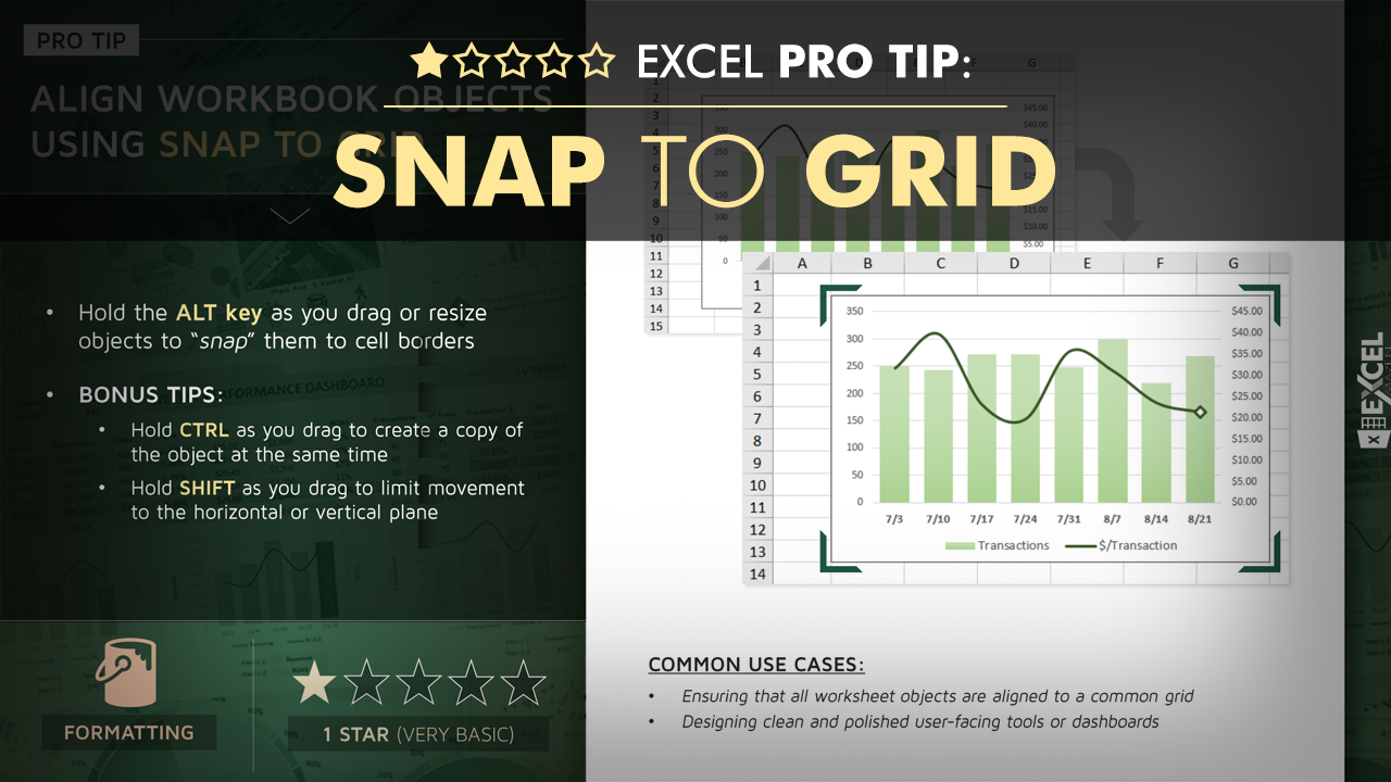 how to snap to grid